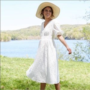 White Eyelet Embroidered Dress NWOT